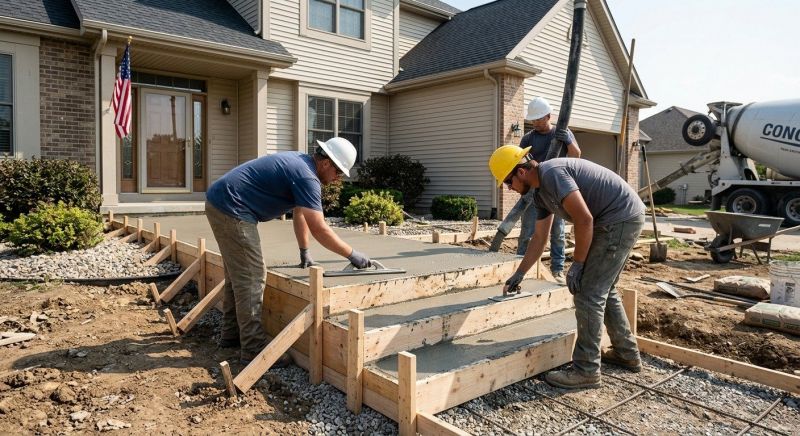 Our team working on Concrete Installation projects in Jacksonville, NC