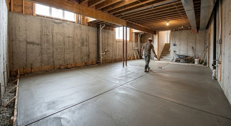 Basement Concrete Installation in Jacksonville, NC