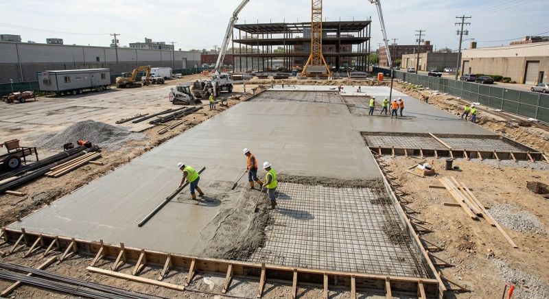 Commercial Slab Construction in Hubert, NC