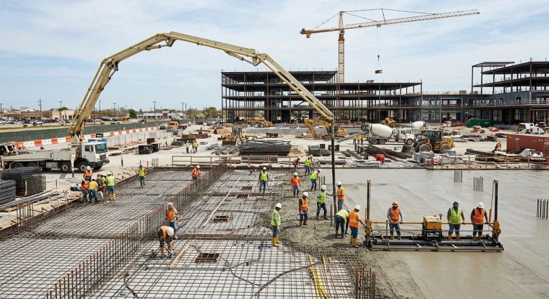 Commercial Slab Installation in Onslow County, NC