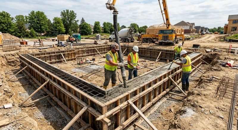 Foundation Wall Pouring in Jacksonville, NC