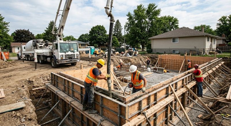 Foundation Wall Pouring in Jacksonville, NC